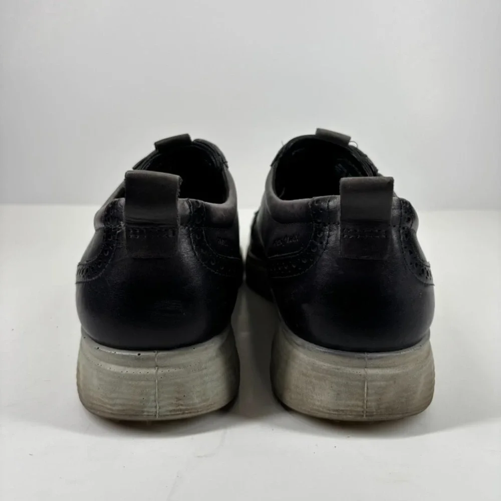 ECCO S-Classic Men's US 9 Magnet Leather Brogue Wingtip Spikeless‎ Golf Shoes